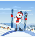 fancy winter poster vector image vector image