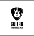 guitar music logo symbols icons signs vector image