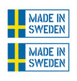 made in sweden stamp set kingdom vector image