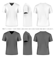 men short sleeve v-neck t-shirt vector image vector image