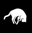 sleeping cat silhouette vector image vector image