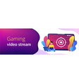 video game walkthrough concept banner header vector image vector image