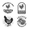 set chicken meat emblems design element vector image vector image