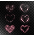 set of magic hearts vector image