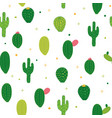 abstract seamless pattern background with cactus vector image