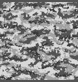 gray pixel military camouflage seamless pattern vector image