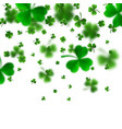 saint patricks day border with green four vector image