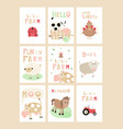 farm posters set vector image