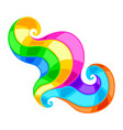 abstract colored curl colorful shiny bright swirl vector image