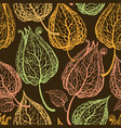 chinese lantern gooseberry or physalis seamless vector image