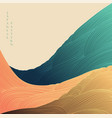 abstract art template with curve pattern japanese vector image vector image