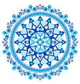 blue oriental ottoman design twenty seven vector image