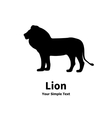 isolated lion silhouette vector image vector image