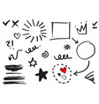 set hand drawn design elements vector image