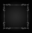 vintage silver frame decorative frame vector image