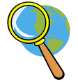 Cartoon magnifying glass Royalty Free Vector Image