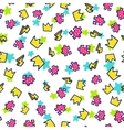 doodles cute seamless pattern vector image