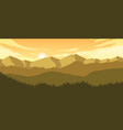 mountains and hills landscape vector image