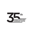 35th year anniversary icon logo design template vector image