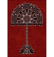 abstract ornamental floral tree vector image