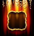 poster with gold confetti vector image vector image
