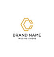 c letter logo cc initial icon vector image vector image