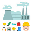 safety industrial gear tools flat vector image
