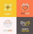 charity and volunteer concepts vector image vector image