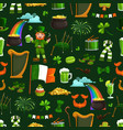 irish religious holiday patricks seamless pattern vector image vector image