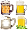 set of beer mugs vector image
