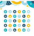 set simple icons oktoberfest vector image