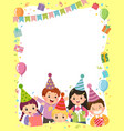 template is ready for invitation birthday vector image