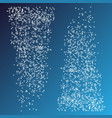water bubbles on blue background - fizzing air vector image