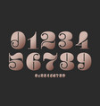 number font numbers in classical french vector image vector image