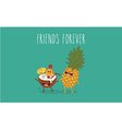 pineapple coconut vector image vector image