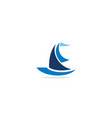 sailing boat yacht logo vector image