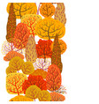 seamless pattern with autumn stylized trees vector image vector image