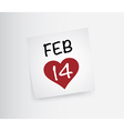 valentine post-it vector image