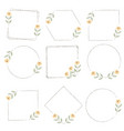 watercolor minimal yellow wild tiny cosmos flower vector image vector image