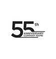 55th year anniversary icon logo design template vector image