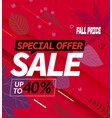 autumn sale special offer up to forfy percent vector image