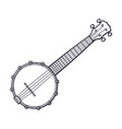 doodle classic country music banjo vector image