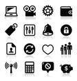 web internet icons set vector image vector image