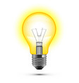 light bulb on white background vector image
