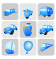 transportation icons vector image vector image