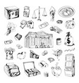 finance in art ink style vector image