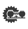 gear factory silhouette design vector image