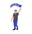 isometric protester vector image vector image