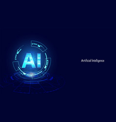 Artificial intelligence and machine learning logo Vector Image