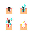 cleansing skin process vector image vector image